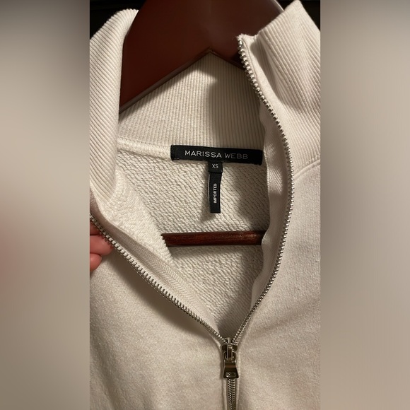Marissa Webb French Terry Half-Zip Sweatshirt - Picture 5 of 6